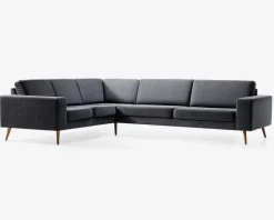 Hjørnesofa Sienna i gråt stof