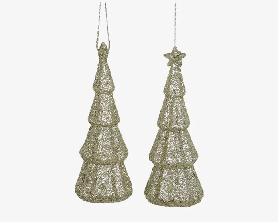 Juletræ Ornament 2stk. Ass. H.11 cm
