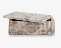 Krukke m/låg brun marmor H.8 cm