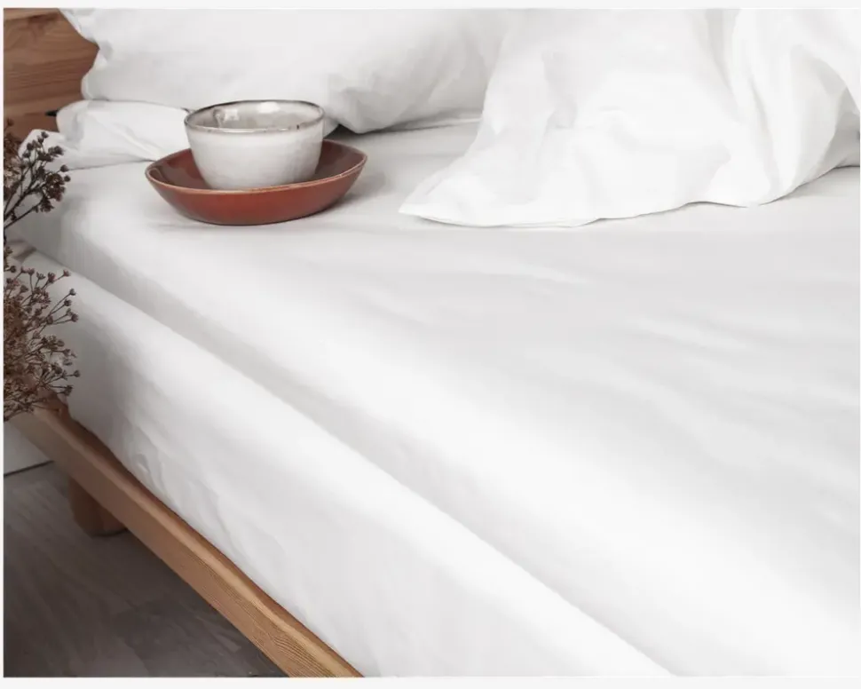 Kuvertlagen Percale Hvid 90x200 cm
