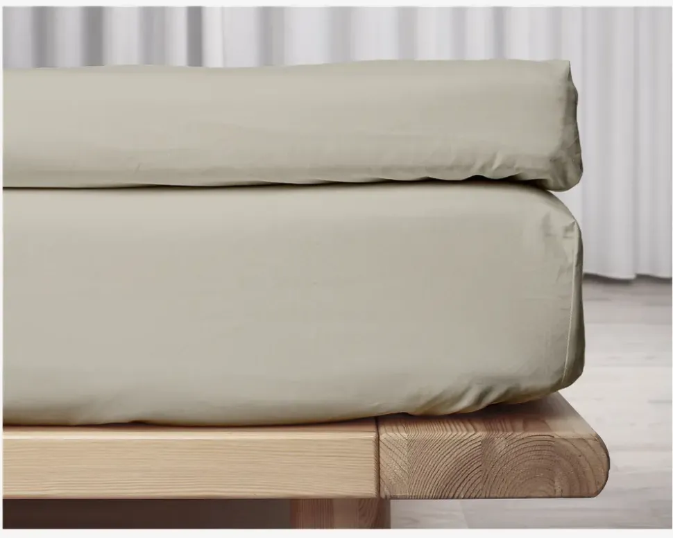 Kuvertlagen Percale Sand 140x200 cm