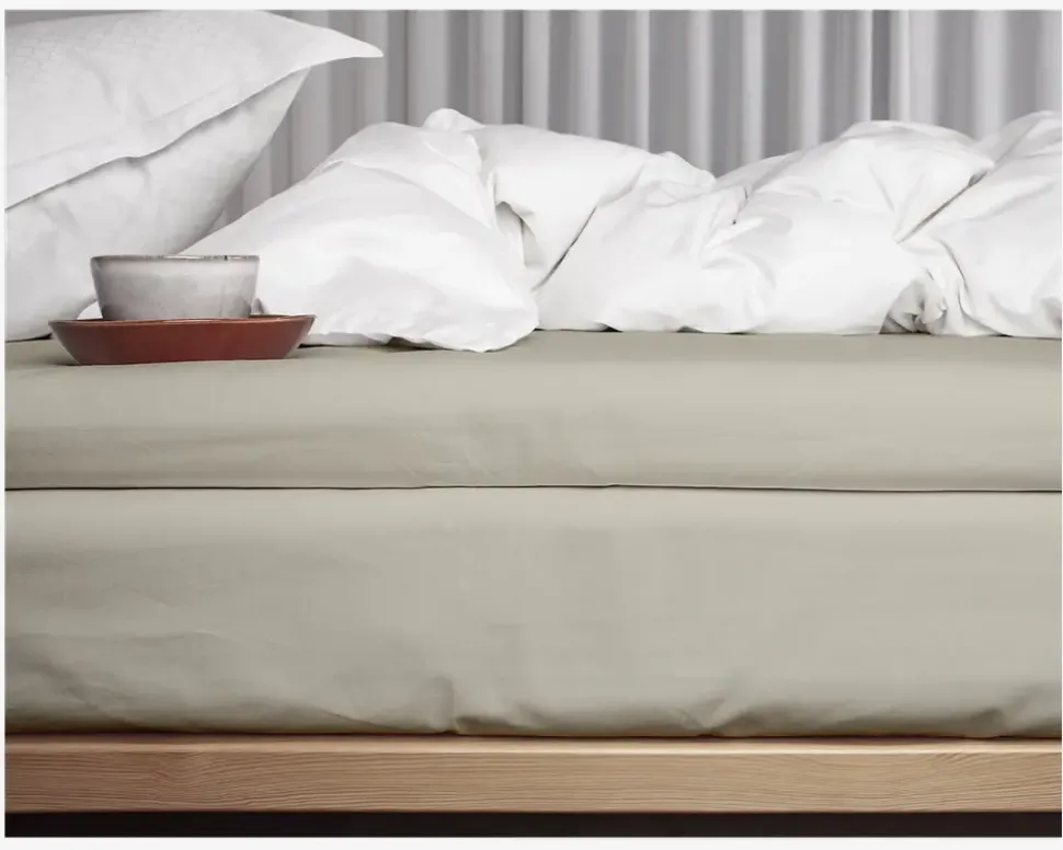 Kuvertlagen Percale Sand 140x200 cm