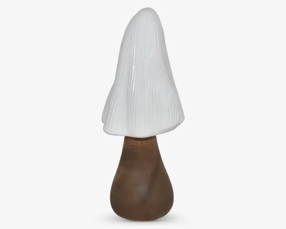 Lampe svamp LED mørk H.26 cm