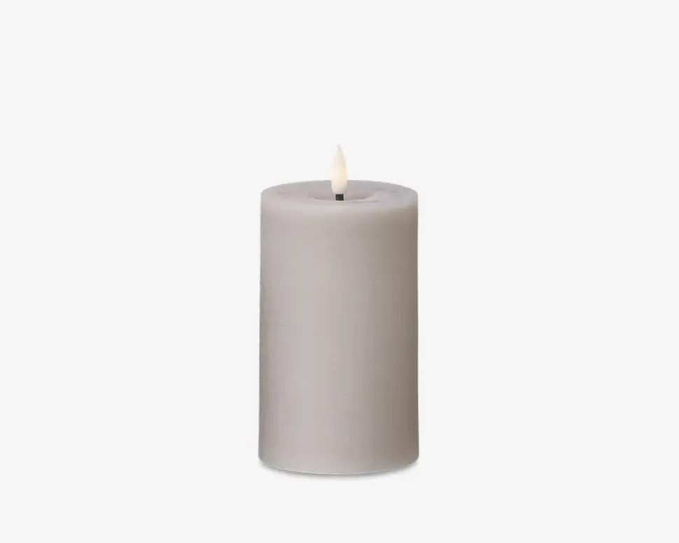 LED Bloklys Stone H.12,5xØ.7,5cm
