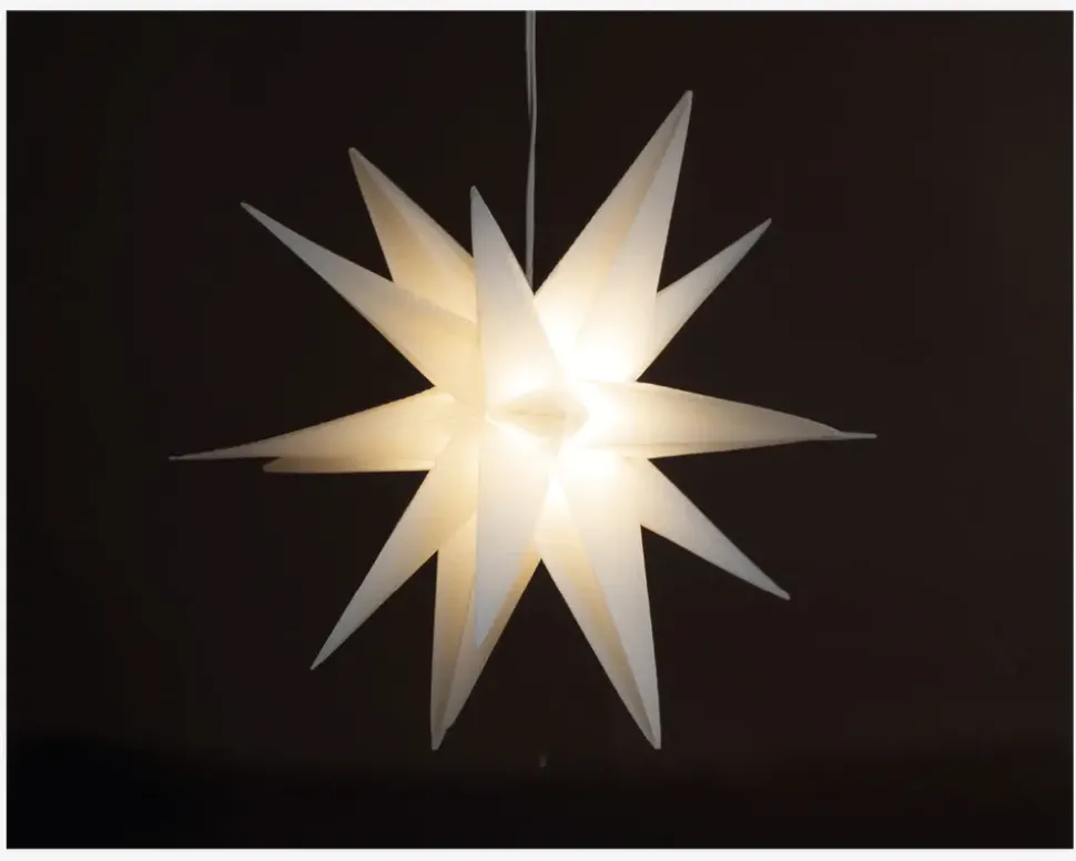 LED Stjerne 3D Hvid Ø.25cm