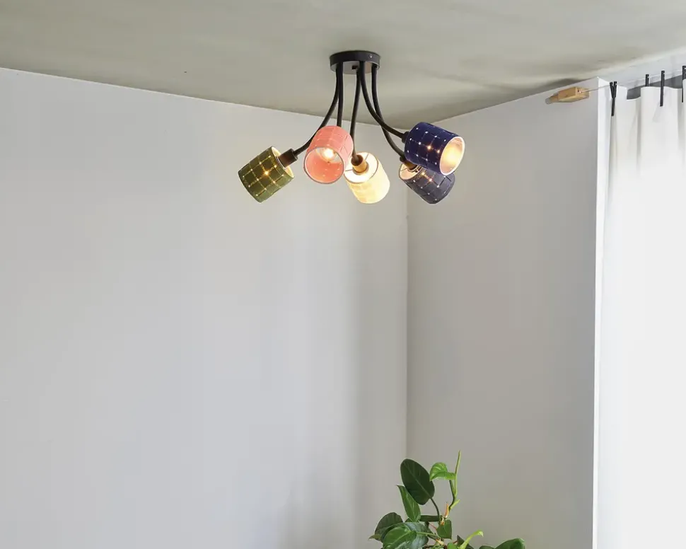 Loftlampe filt vævet H.43,5 cm