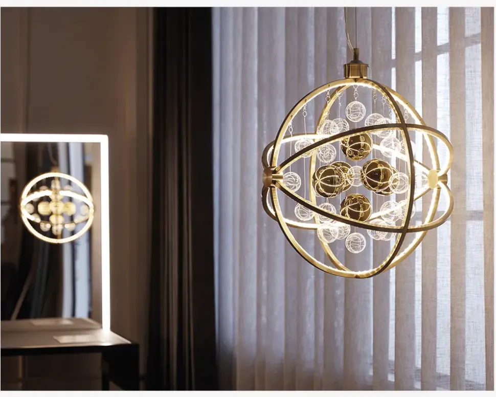 Loftlampe Galaxy Antik Messing Ø.48 cm