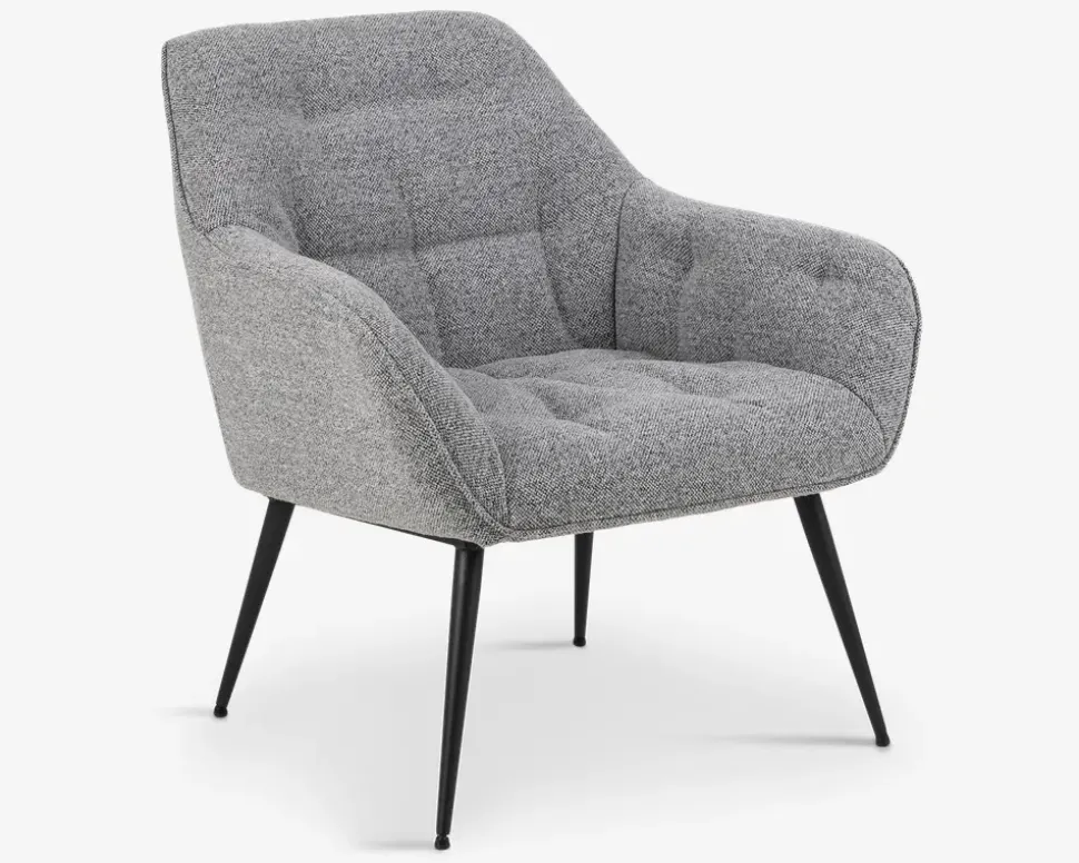 Loungestol grå møbelstof