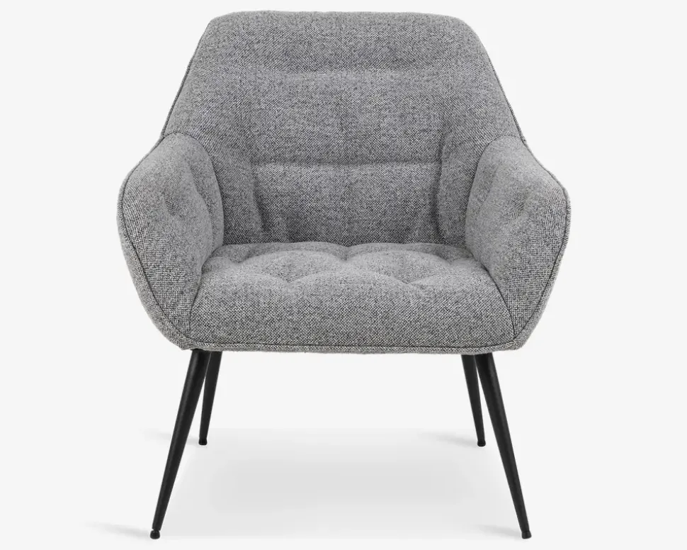 Loungestol grå møbelstof
