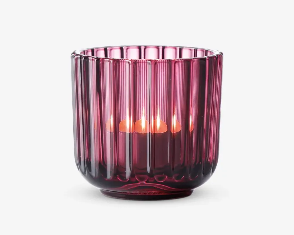 Lyngby fyrfadsstage glas lilla H.6,5 cm