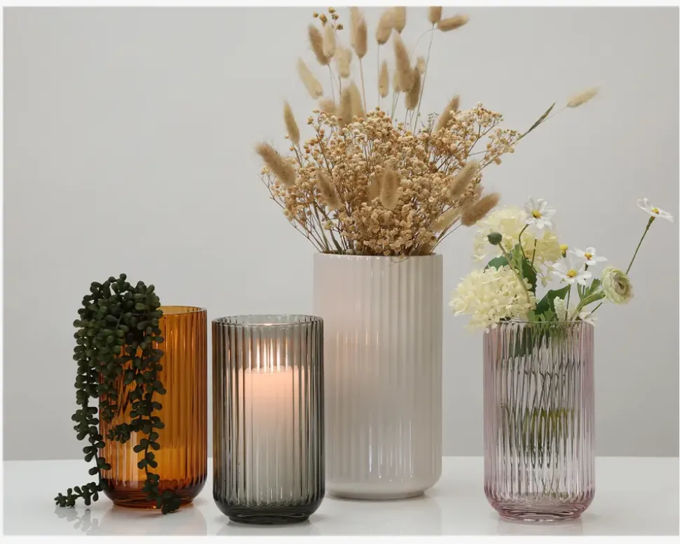 Lyngby vase glas amber H.20 cm