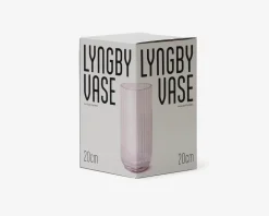 Lyngby vase glas pink H.20 cm
