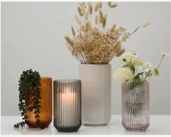 Lyngby vase glas pink H.20 cm