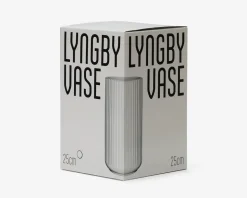 Lyngby vase porcelæn hvid H.25 cm