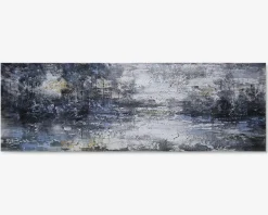 Maleri abstrakt vand 50x150 cm