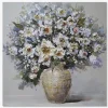 Maleri blomst vase 100x100 cm