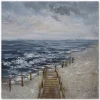 Maleri havet/trappe 80x80 cm