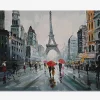 Maleri Paris regn 80x120 cm