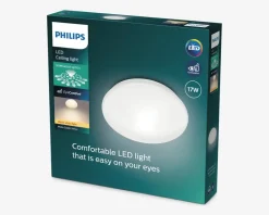 Moire loftlampe hvid 17W Ø.32 cm