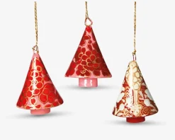 Ornament juletræ m/mønster ass H.5 cm