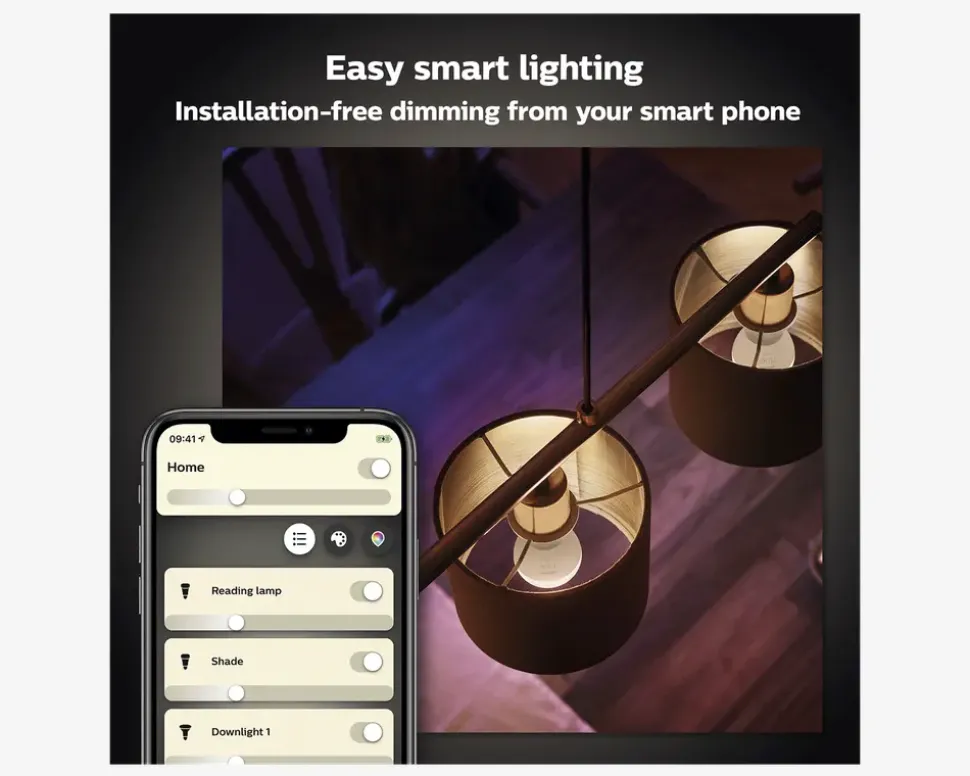 Philips Hue Pære Krone Standard 2-pak