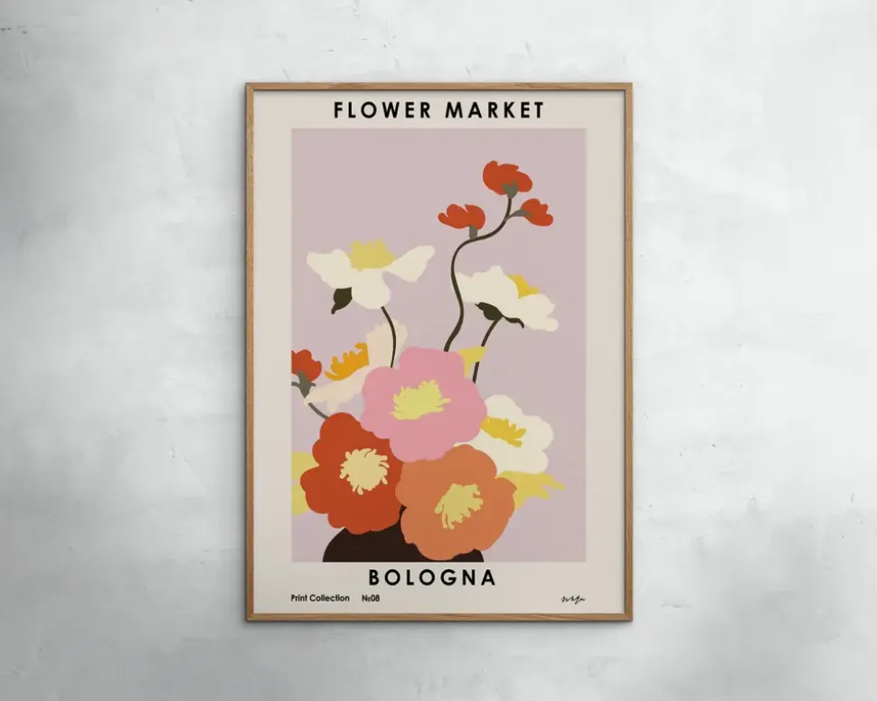 Plakat flower market 30x40 cm