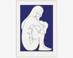 Plakat Sitting Woman Blue