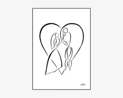 Plakat 50 x 70 cm Bryllup