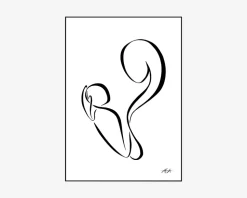 Plakat 50 x 70 cm Kvinde & Barn
