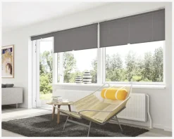Plisse Gardin Touch 100x160 cm Grå