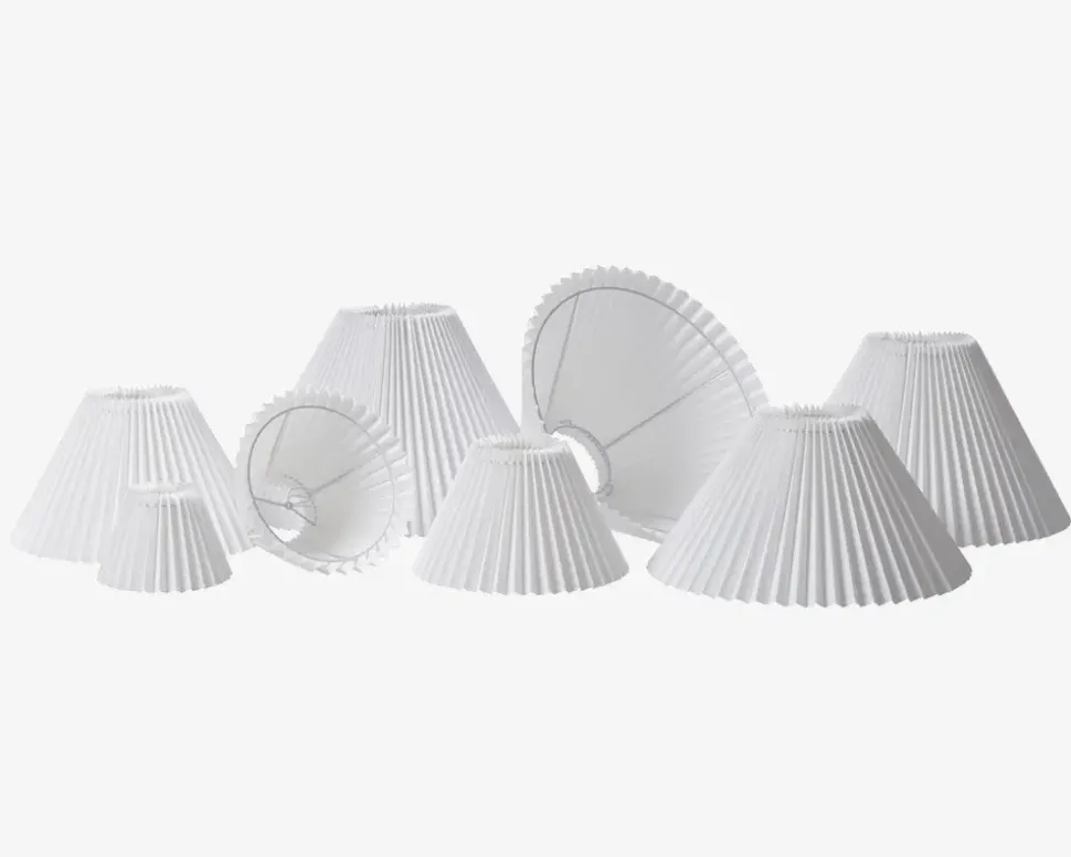 Plisseskærm Hvid 11 cm