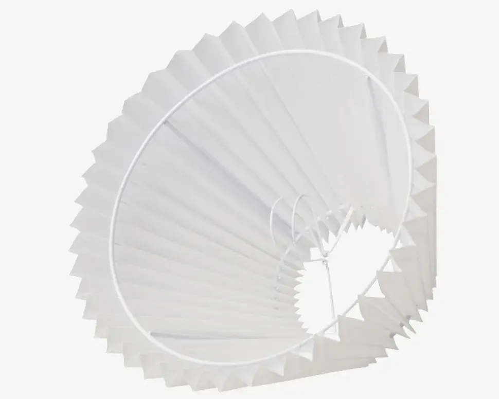 Plisseskærm Hvid 17 cm