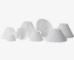 Plisseskærm Hvid 23 cm