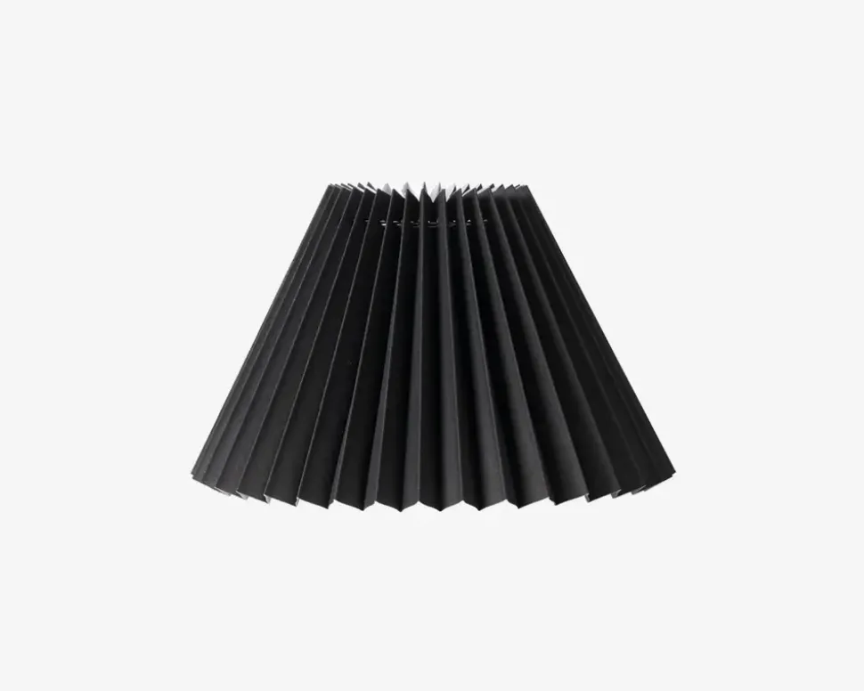Plisseskærm Sort 15 cm