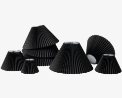 Plisseskærm Sort 15 cm