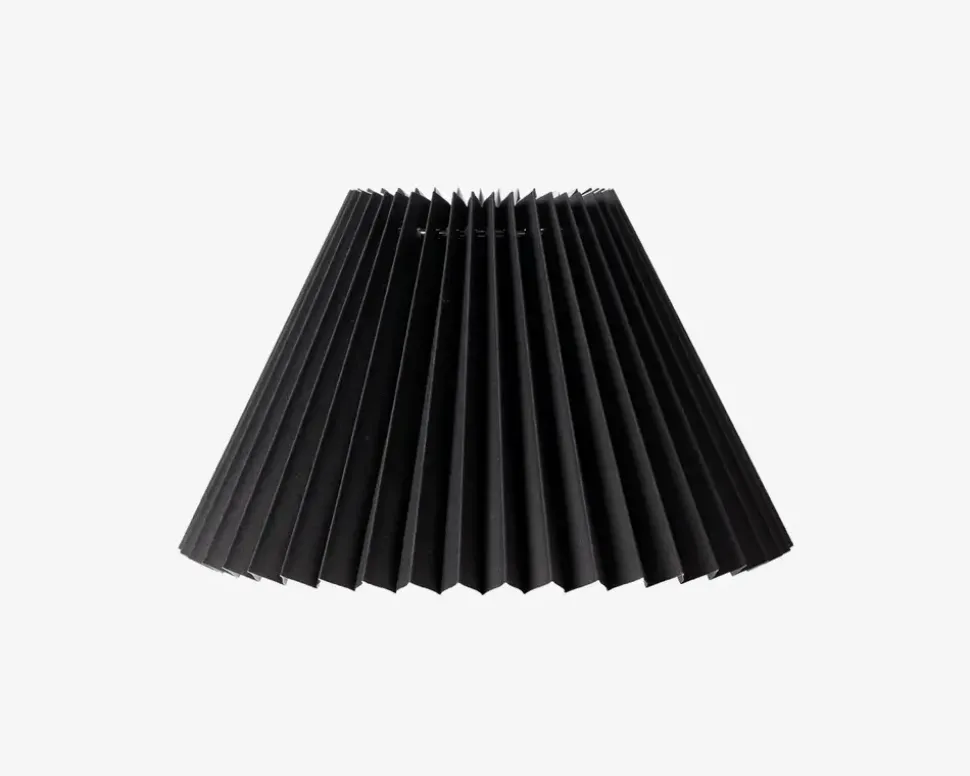 Plisseskærm Sort 17 cm