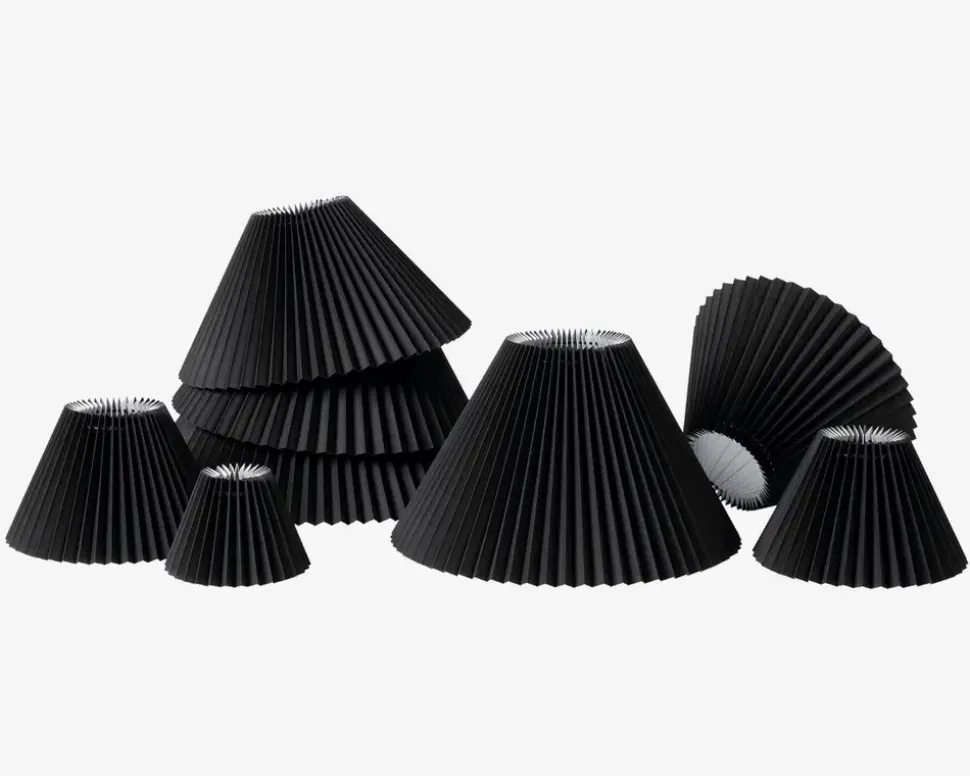 Plisseskærm Sort 17 cm