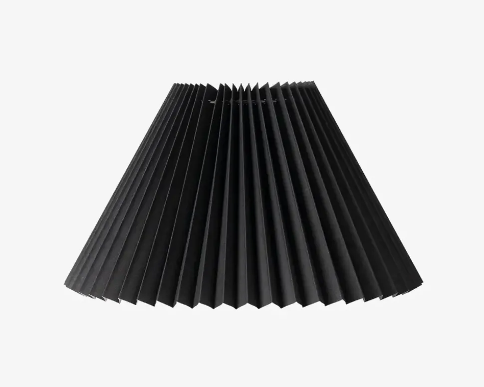 Plisseskærm Sort 21 cm