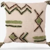Pude broderi/kvaster beige 45x45 cm