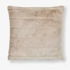 Pude m/pels beige 50x50 cm