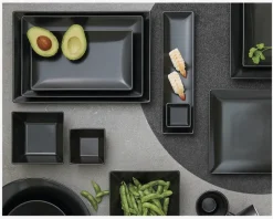Quadro Tallerken Rektangulær 25x15 cm Sort