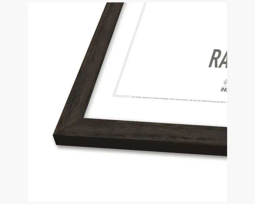 Ramme Røget Eg Slim 70 x 100 cm