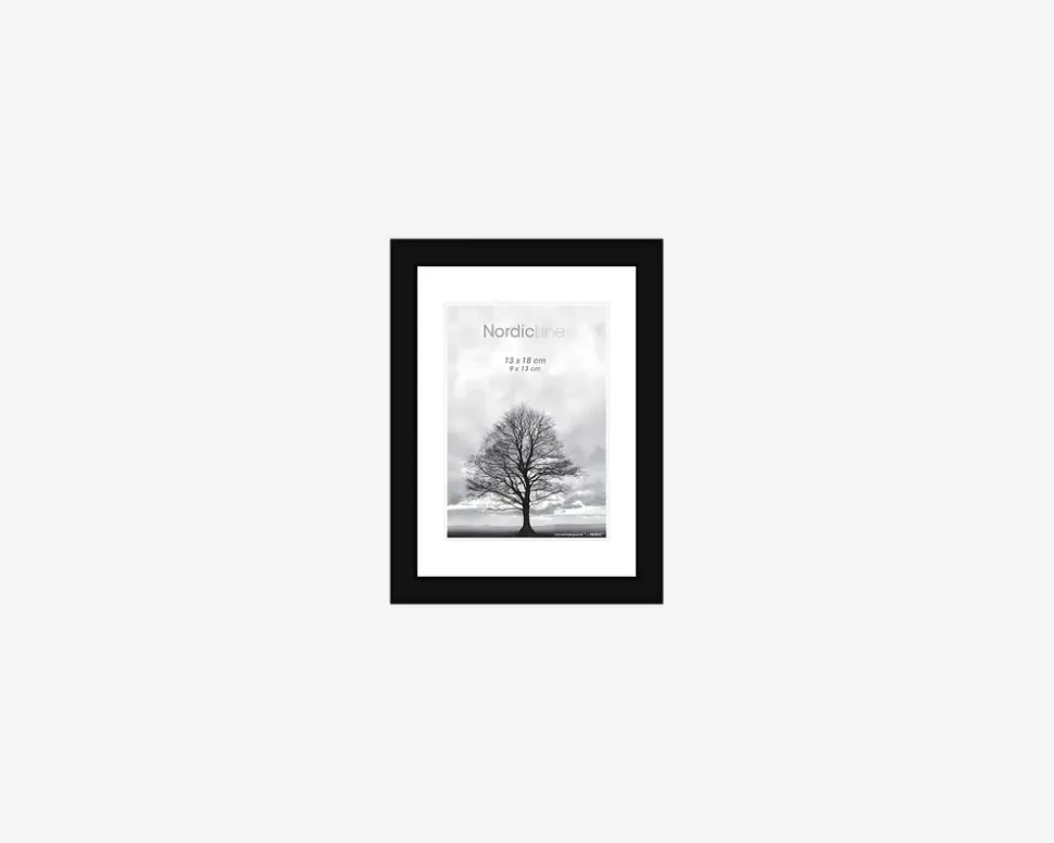 Ramme Sort Slim 13 x 18 cm
