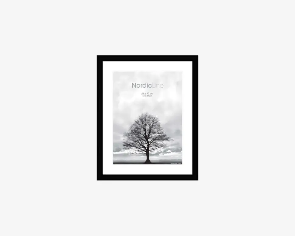 Ramme Sort Slim 24 x 30 cm