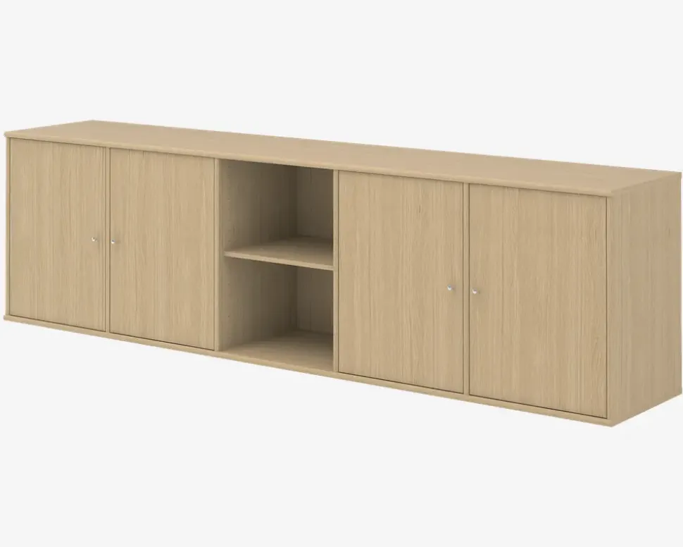 Reol Mistral 5 sekt. m/4 Døre Eg