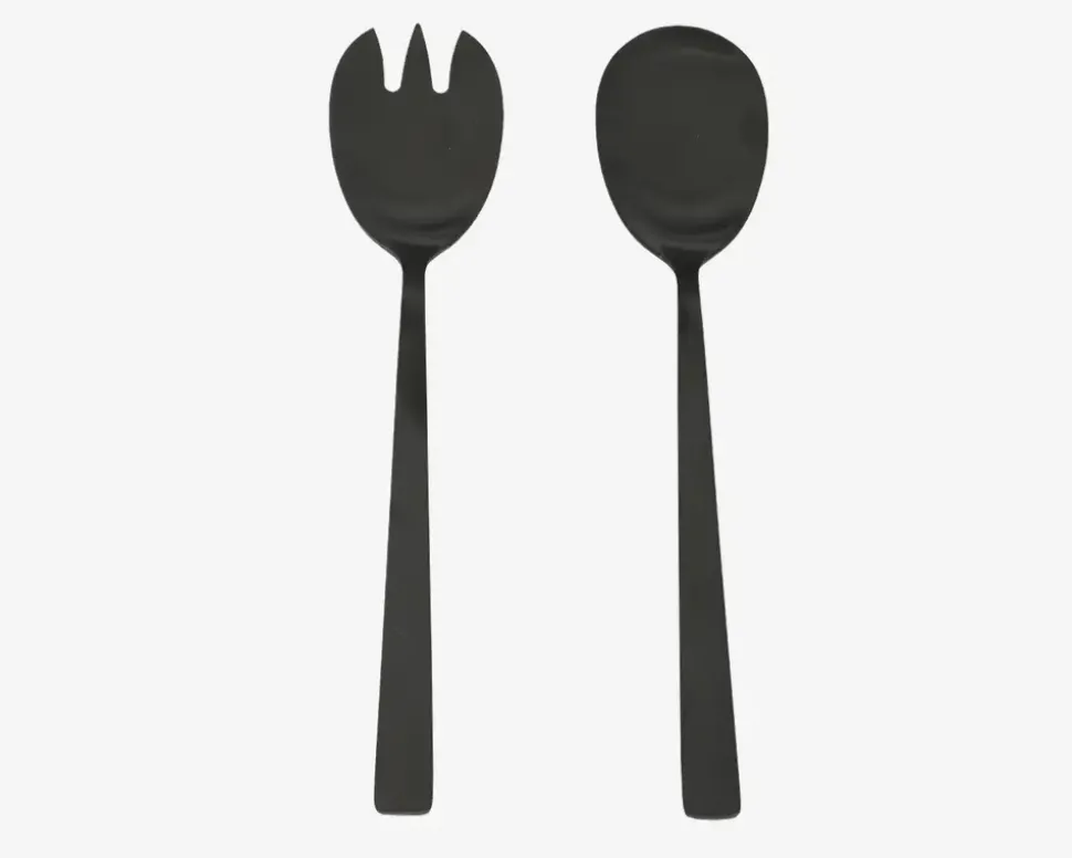 Salatbestik Sort 23,7 cm