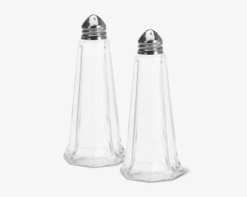 Salt og peber sæt glas H.14 cm