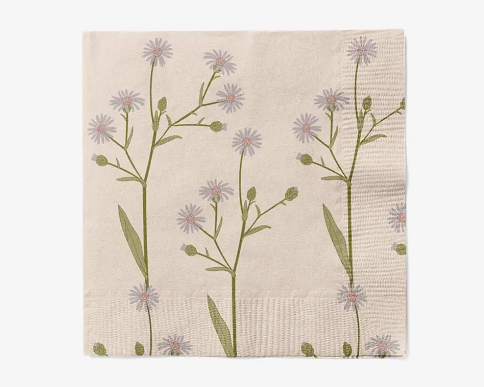 Servietter blomster 33x33 cm