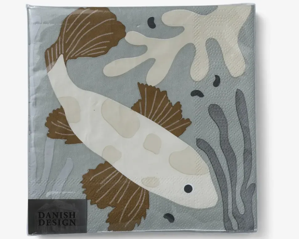 Servietter fish 33x33 cm