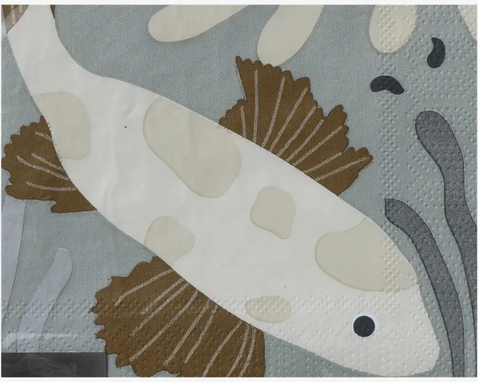 Servietter fish 33x33 cm
